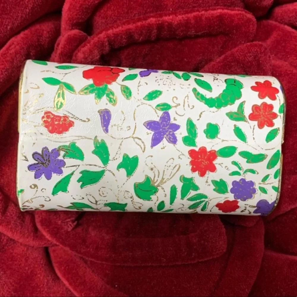 Vintage Floral Lipstick Case - Dual with Mirror